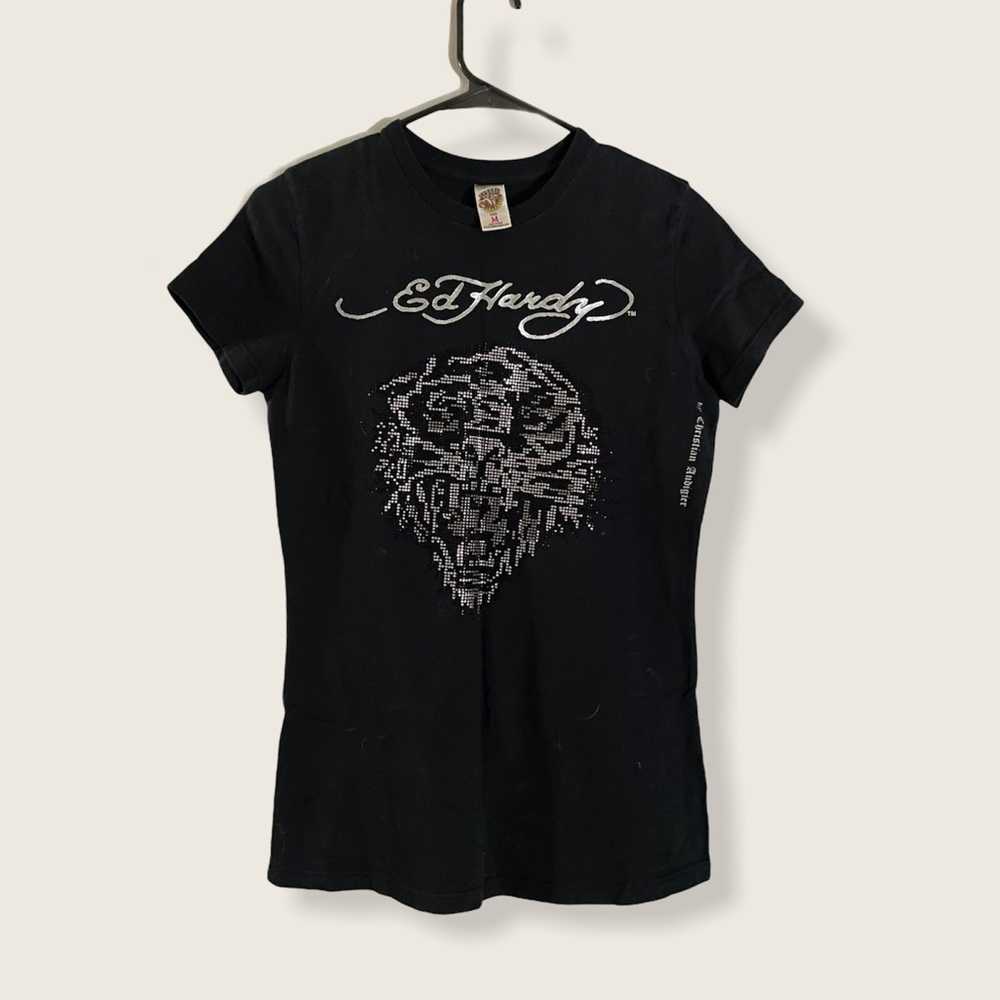 ED HARDY SHIRT WITH RHINESTONES